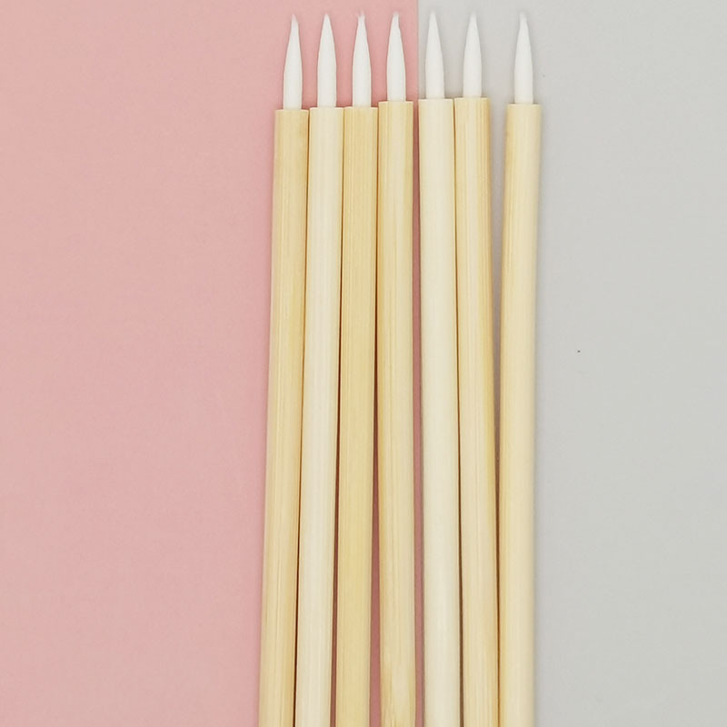 50 Pack Disposable Eco-friendly Biodegradable Bamboo Handle Mascara Makeup Brushes