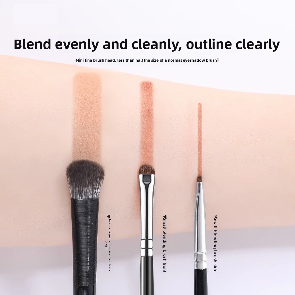 4-Piece Natural Hair High Quality Eye Shadow &amp; Concealer Makeup Brush Set With Plastic Handle For Travel