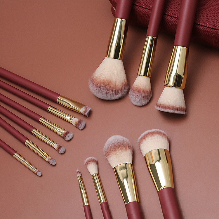 High-End 16-Piece Makeup Brush Set Soft Full Fan Brushes for Foundation Blush Highlight Eye Shadow Customizable by Factory
