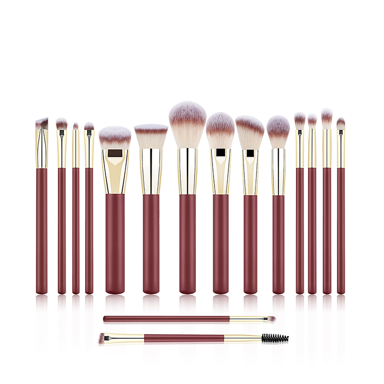 High-End 16-Piece Makeup Brush Set Soft Full Fan Brushes for Foundation Blush Highlight Eye Shadow Customizable by Factory