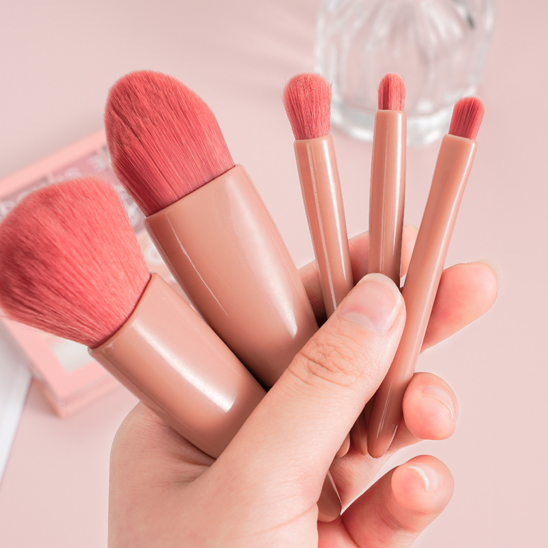 5Pcs Makeup Brushes Tool Set Cosmetic Powder Eye Shadow Foundation Blush Blending Soft Fluffy Make up Brush