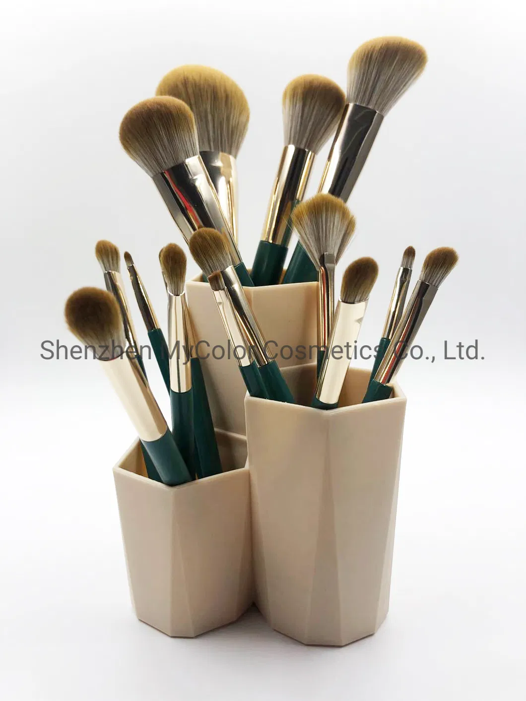 Luxury Makeup Bag Private Logo Kabuki Powder Eyeshadow Blush Makeup Brush Sets