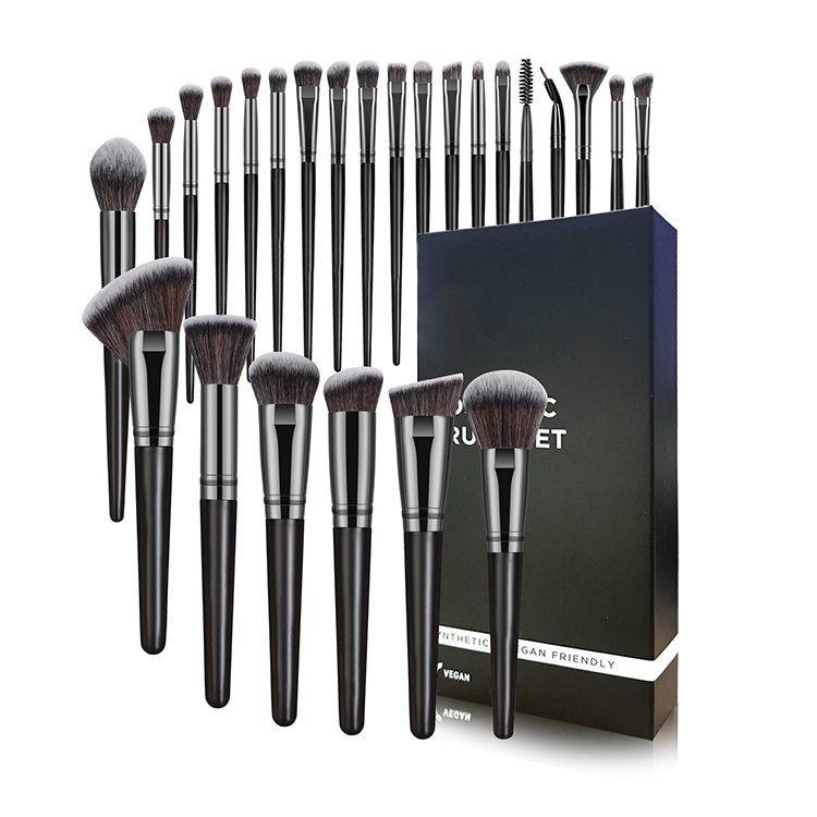 25Pcs Professional Makeup Brush Set Soft Synthetic Bristles with Storage Box Foundation Powder Eyeshadow Cosmetic Brushes Kit