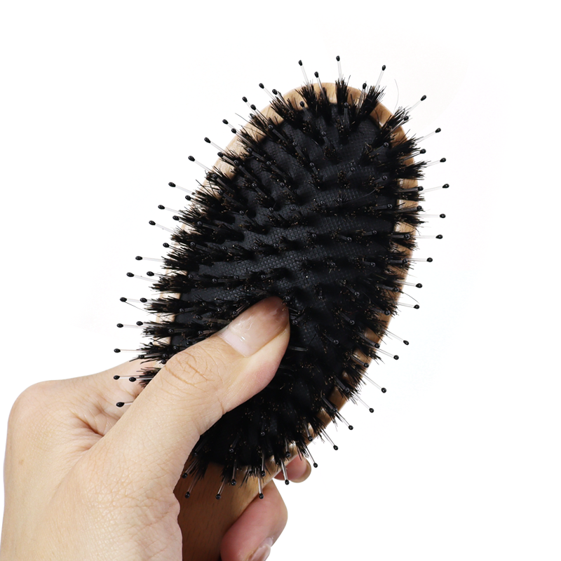 Natural Bamboo Comb Professional Hair Brushes Detangling Brush Scalp Massage Customized High Quality Wood Paddle Hair Brush