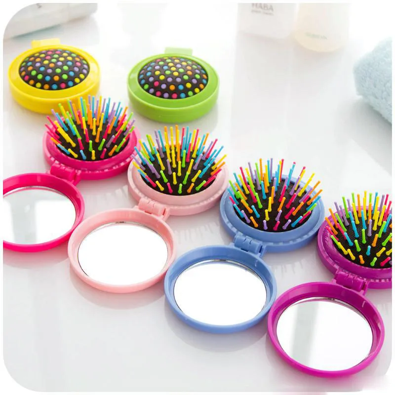 Folding Hair Brush Mirror 3