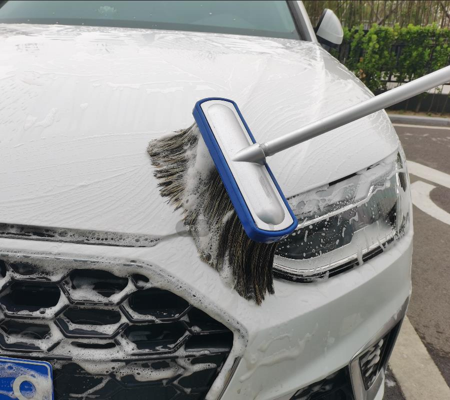 PVC Material Car Wash Brush Natural Soft Hog's Hair Bristle Hair Brush