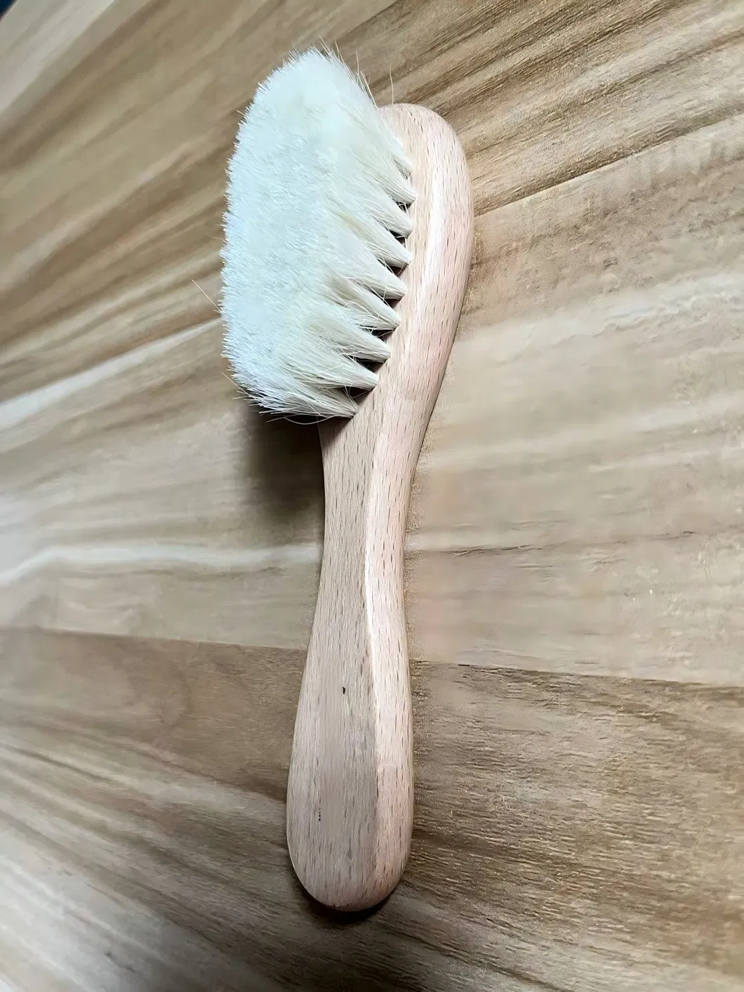 Wooden Baby Hair Brush Real Display 2