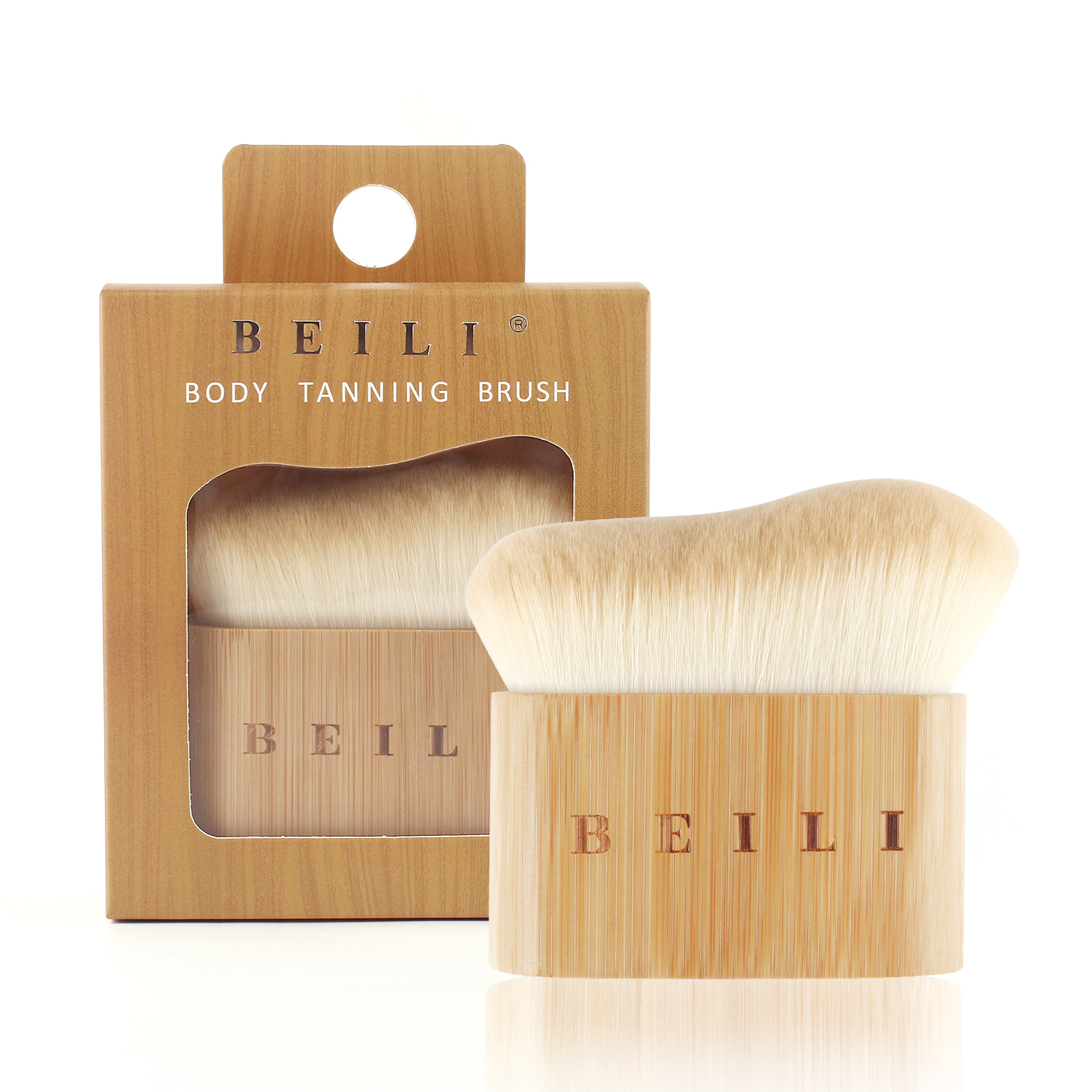 Best Selling Body Makeup Brush Bamboo Handle High Density Vegan Synthetic Hair Face Kabuki Foundation Brush Private Label