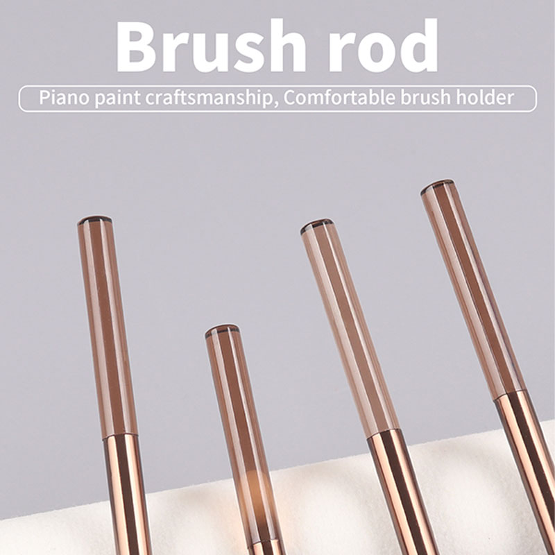 Private Label Customizable New Design Double-Ended Synthetic Hair Face Flat Multi-Use Travel-Friendly Makeup Brushes Set