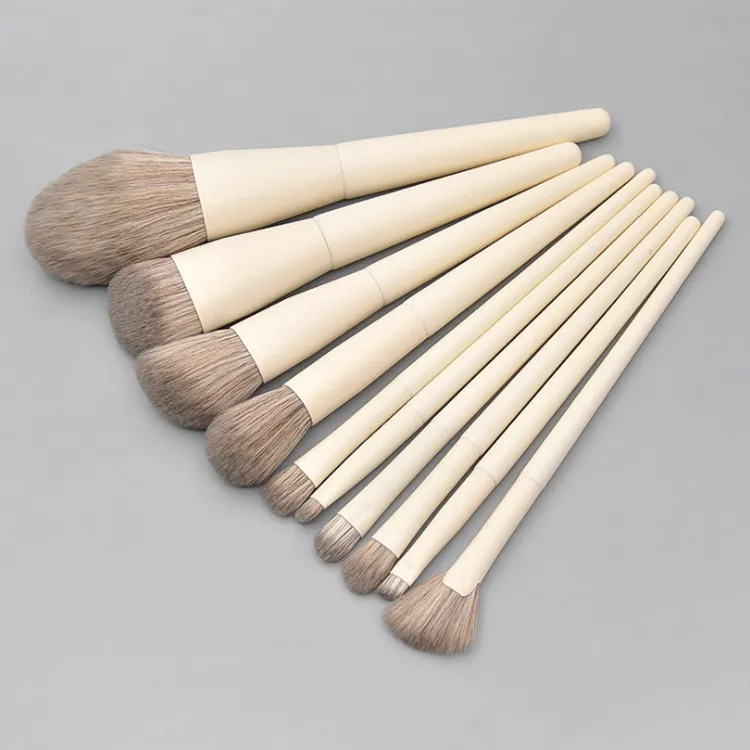 10 PCS Powder Foundation Makeup Brush Face Loose Makeup Brush Contour Blusher Brush Set Private Label