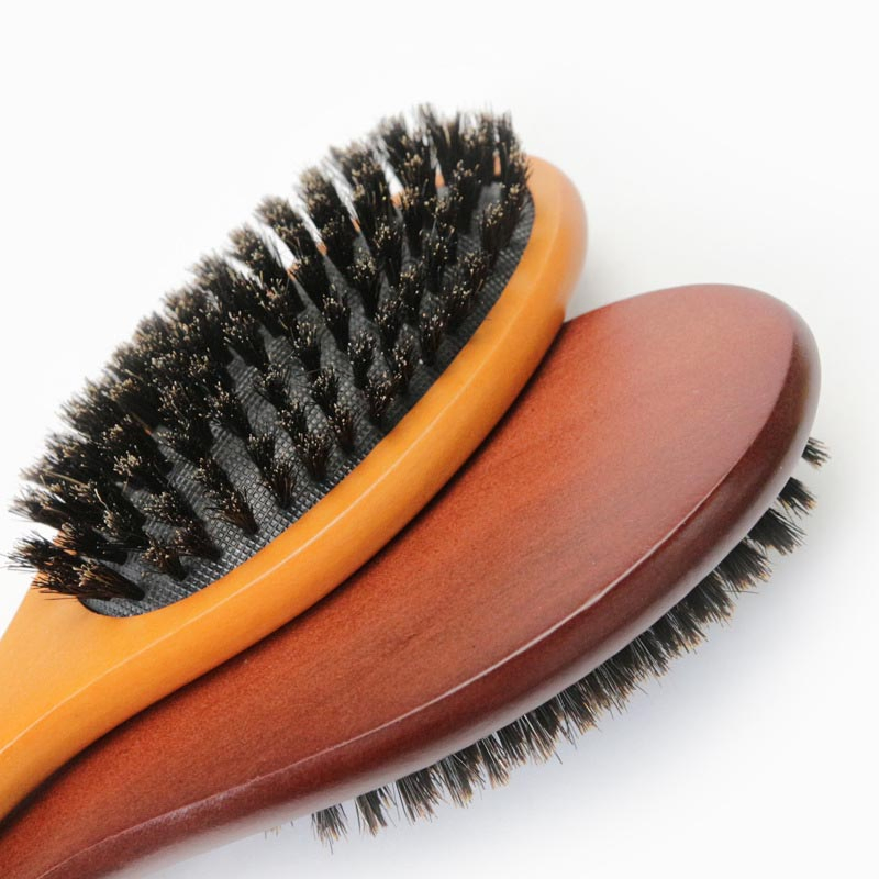 Boar Bristle Hair Brush Natural Beech Comb Hairbrush Massage Brushes