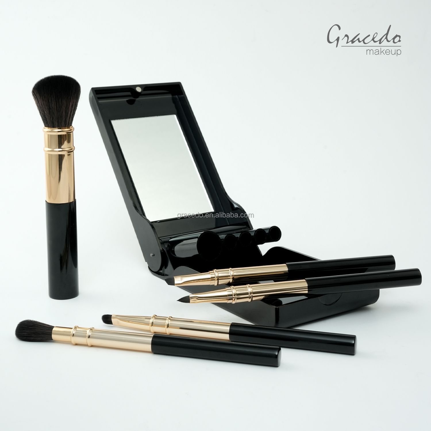 Gracedo Multi Functional Stretch Eco Friendly Material Portable Storage Makeup Brush Set for Travel and Business Trips