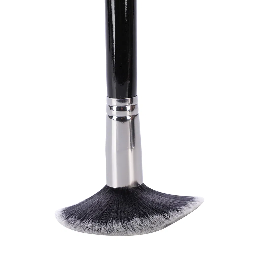 Beautichen 15PCS Professional Black &amp; Silver Makeup Brush Set with Zipper Bag – Premium Synthetic Bristles – Portable Full Cosmetic Brush Kit