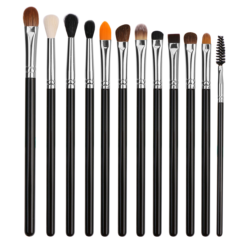 12-Piece Set Custom Pro Makeup Brushes Kit Large Display for Face Use with Concealer and Shaving Brush