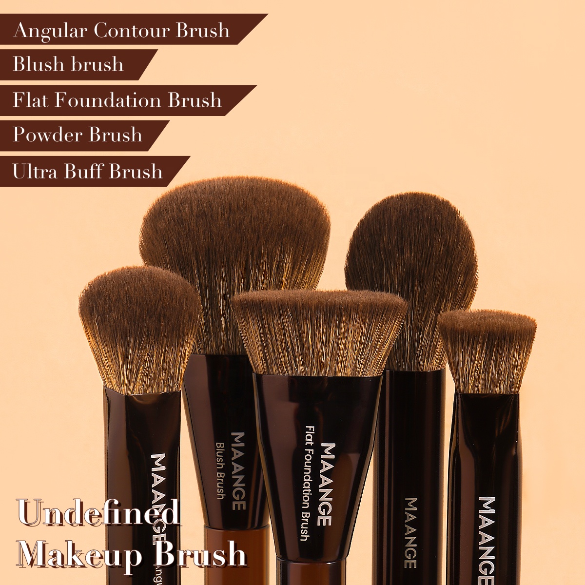 MAANGE Professional Makeup Brush Wholesale Customized Logo 21pcs Synthetic Vegan Professional Facial Makeup Brush Set