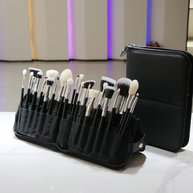 25pcs Brush Make Set up Black Luxury Makeup Brush Set Kit Wholesale Wood Handle Private Label Foundation Cosmetic Brushes
