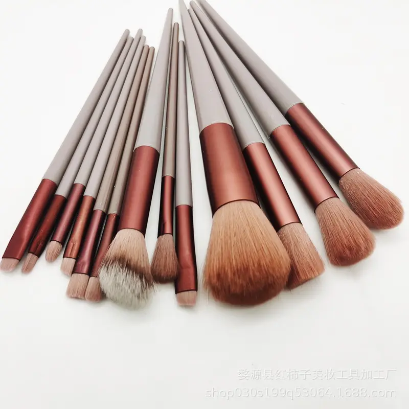 Vegan Makeup Brush Set Custom Logo Eco-Friendly Synthetic Hair Cruelty-Free for Stage Daily Makeup Lip Liner Blending