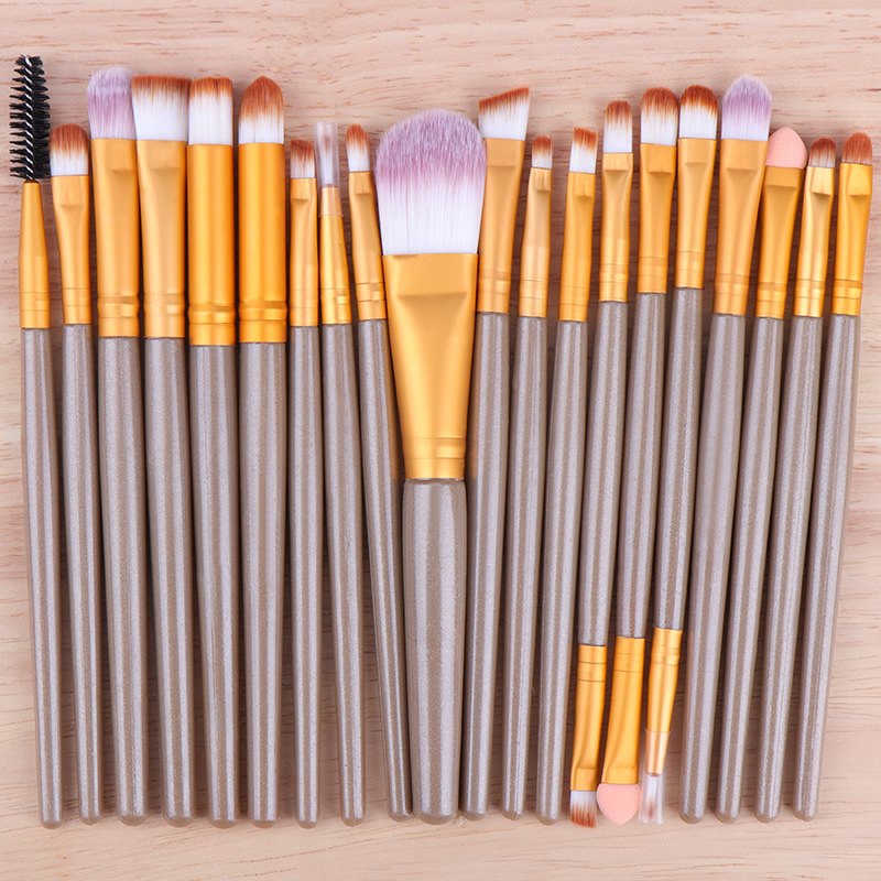 High Quality 20 Pcs Makeup Brush Set Private Label Wholesale Eyeshadow Tool Face Concealer Blush