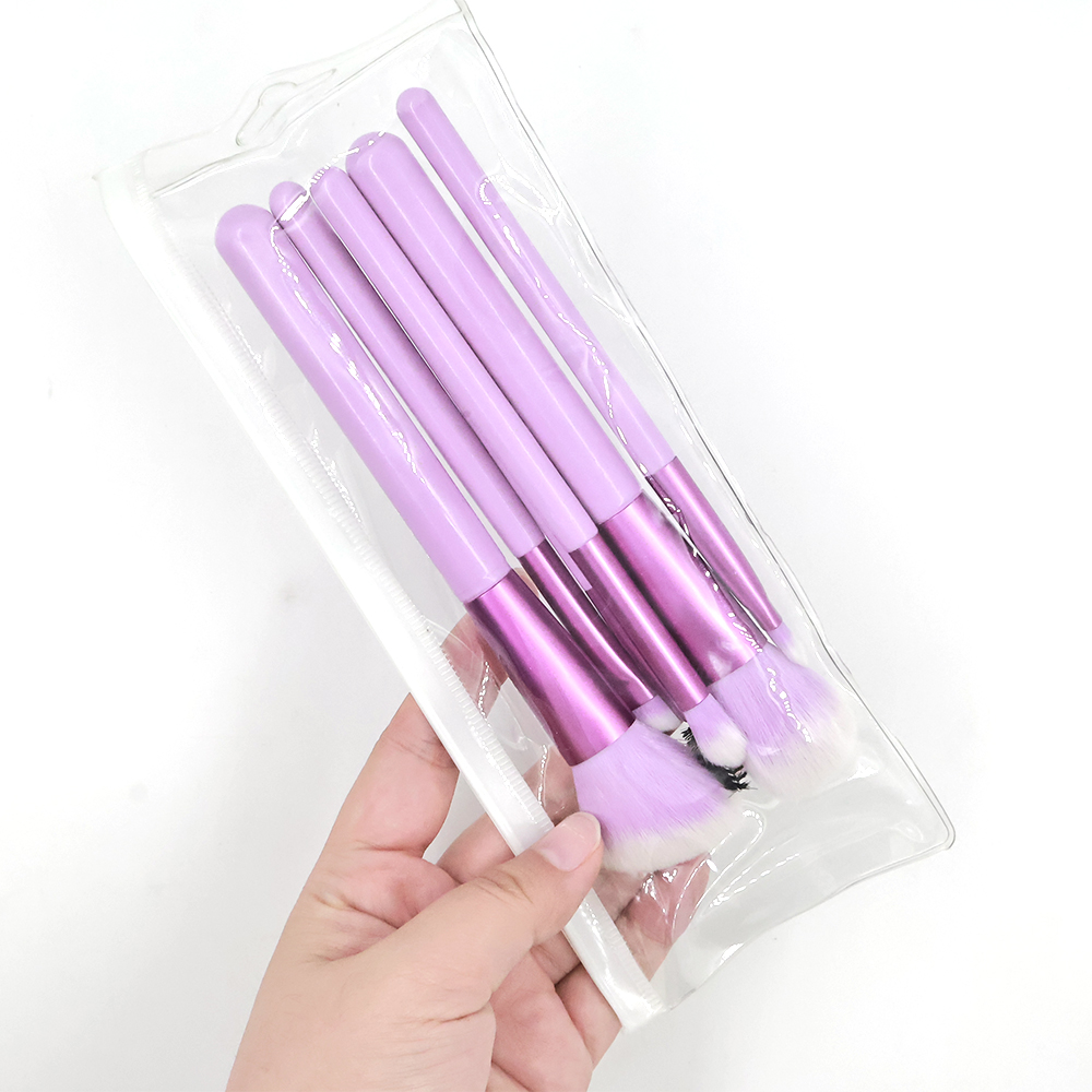 MD Soft Synthetic Pink Makeup Brush Set 6pcs Fan Brush for Foundation Concealer Blush Contour Powder Daily Face Cosmetic Beauty