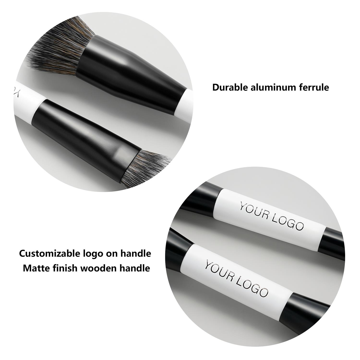 Essentials Collection Sparkle Gold Glam Bow Brush Set for Face &amp; Eye Makeup-Daily Use