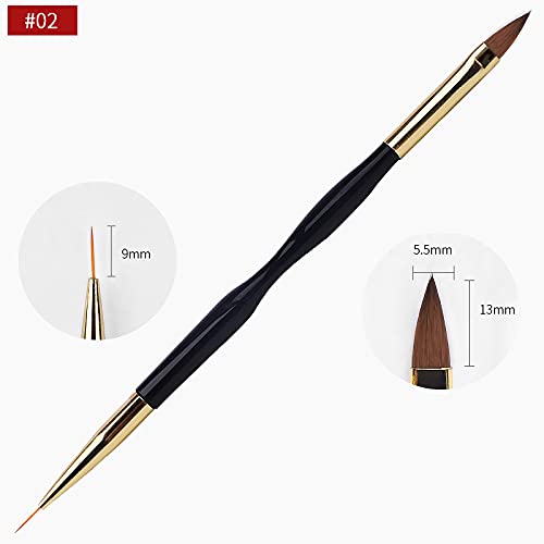Yueshii Professional Nail Art Tool Set 31pcs Nylon Nail Brush and Pen Set for Design Crimped Ferrule Wholesale