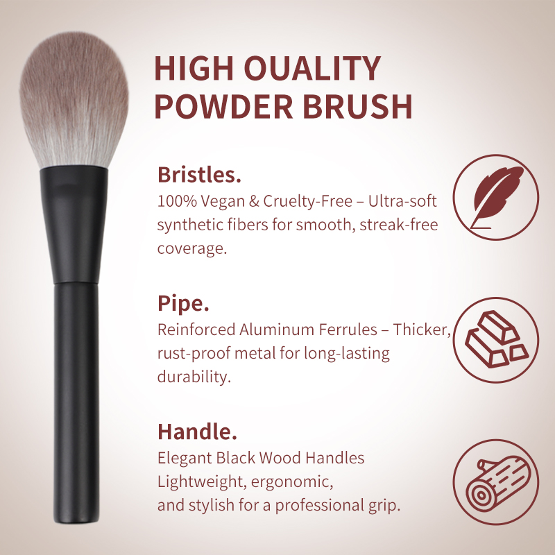 DIAS Custom Logo Private Label Angular Blush Fan Styles Cosmetic 8-Piece Vegan Synthetic Hair Wood Handle Makeup Brush Set