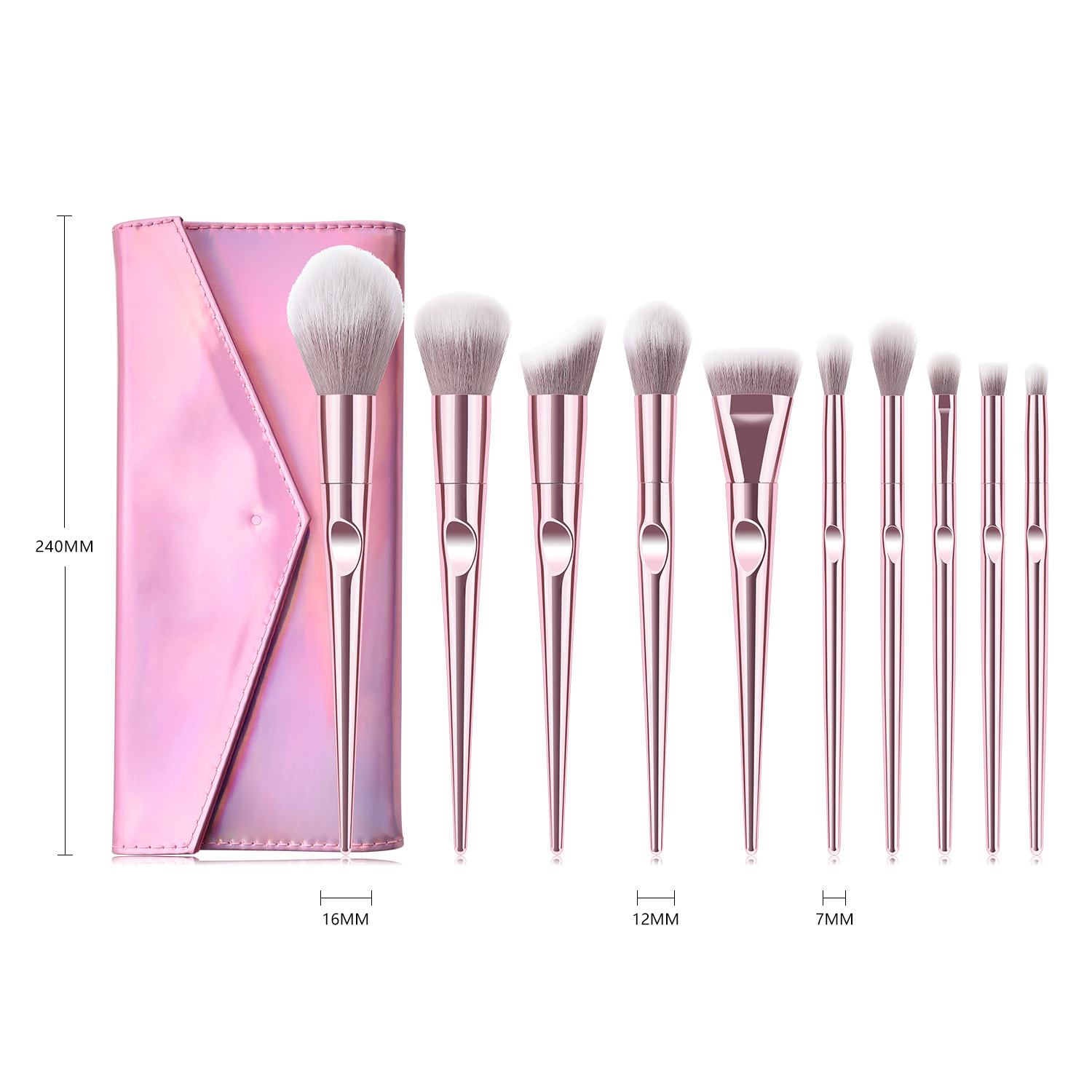 Makeup Brush Set PRO Premium Detail 10