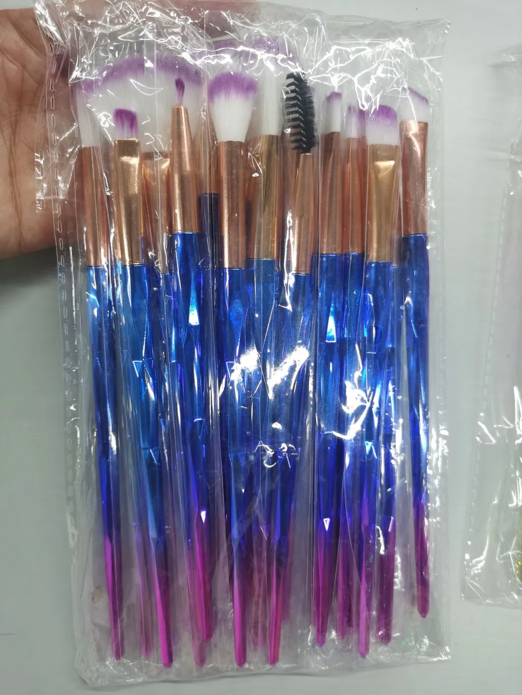 20 PCS Makeup Brush Set Diamond Transparent Handle Eye Shadow Multi-Face Eye Makeup Brush