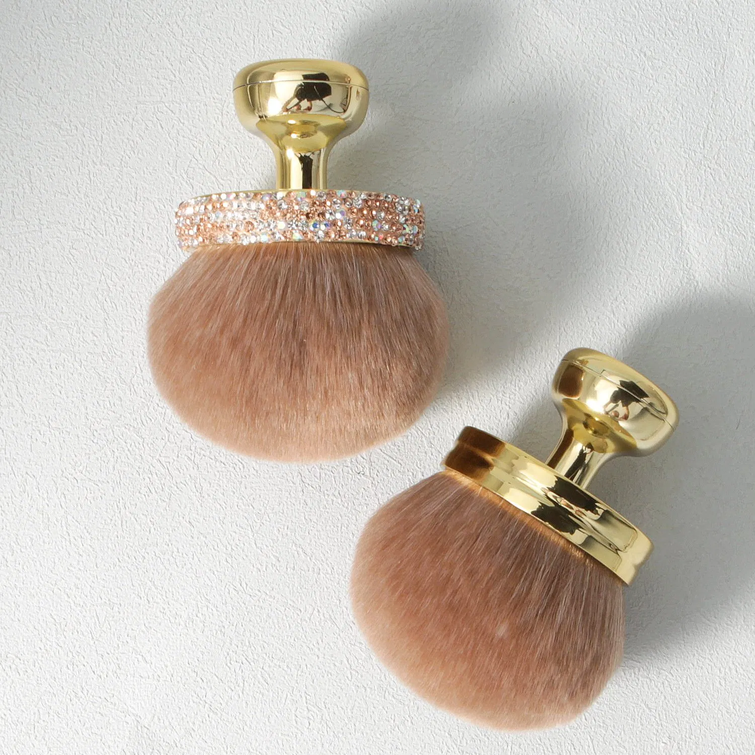 Beautichen Luxury Makeup Brushes – Soft Bristles with Gold &amp; Silver Handles, Crystal Accent Design – Perfect for Powder, Blush &amp; More