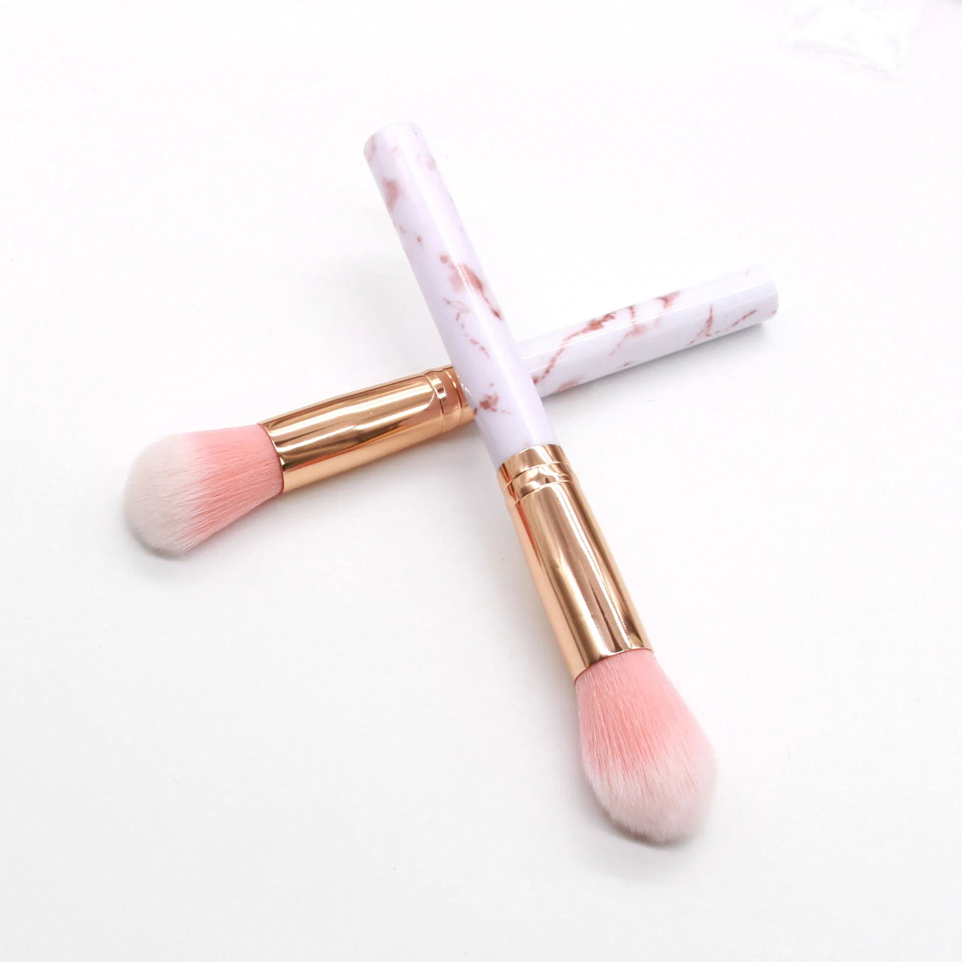 Beautichen 10PCS Marble Make up Brushes High End Vegan Short Handle Custom Logo Private Label Pink Makeup Brush Set