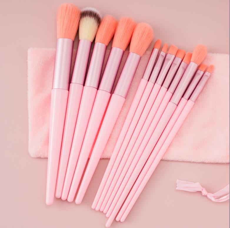 Makeup Brush Women Soft Synthetic Hair Beauty Tools 8pcs Pink Cosmetic Kit Makeup Brushes Sets