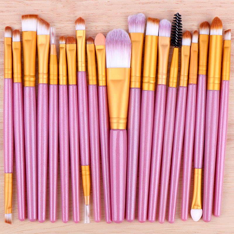High Quality 20 Pcs Makeup Brush Set Private Label Wholesale Eyeshadow Tool Face Concealer Blush