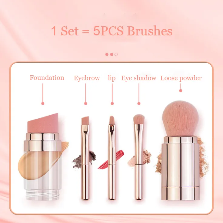 Premium Foundation Blending Blush Concealer Eye Cosmetic Makeup Brush Set