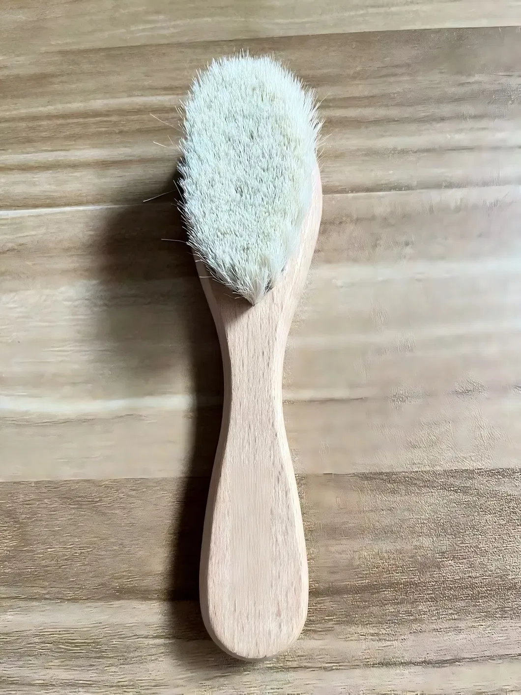 Wooden Baby Hair Brush Real Display 3