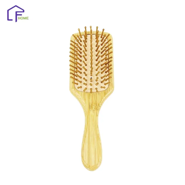Natural Bristle Anti Static Massage Wooden Hair Brush Detail 2