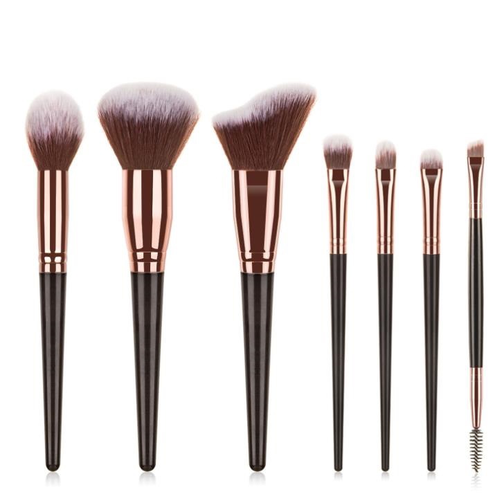 Private Logo 15-Piece High-End Makeup Brush Set Black Foundation Plastic Handle Professional Vegan Makeup Brush Set