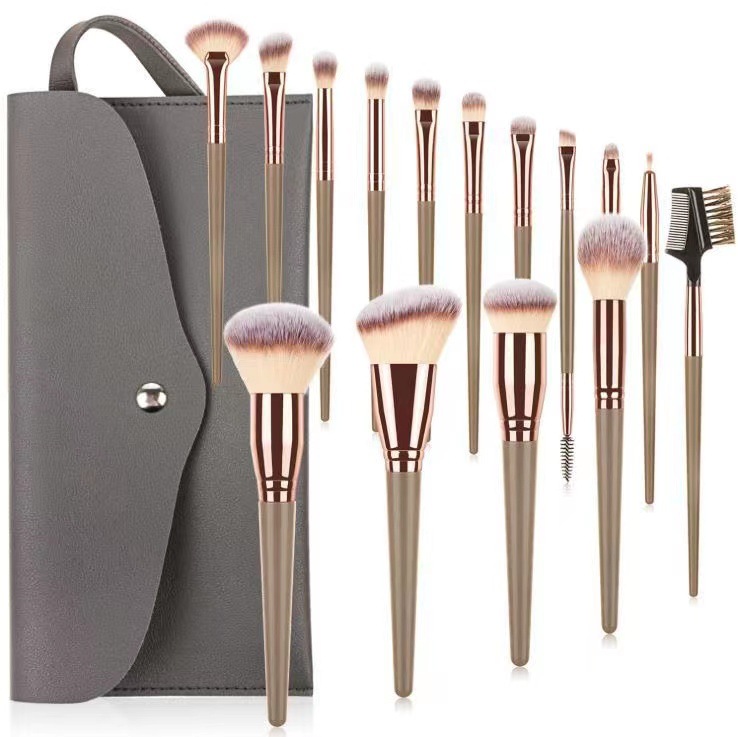 15pcs Makeup Brush Set Wholesale Eye Shadow Face Beauty Make up Tools Private Label Black High Quality Nylon Makeup Brush Set