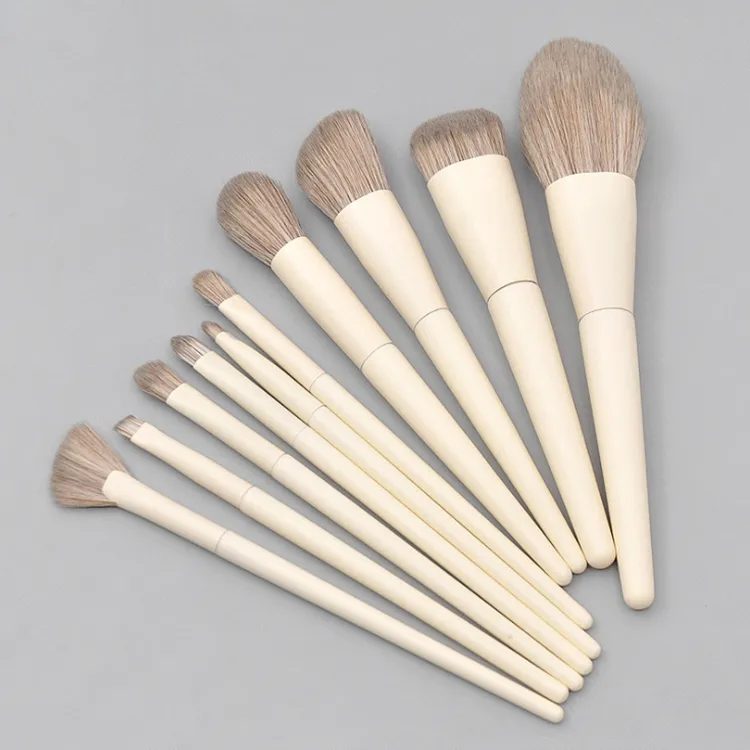 10 PCS Powder Foundation Makeup Brush Face Loose Makeup Brush Contour Blusher Brush Set Private Label