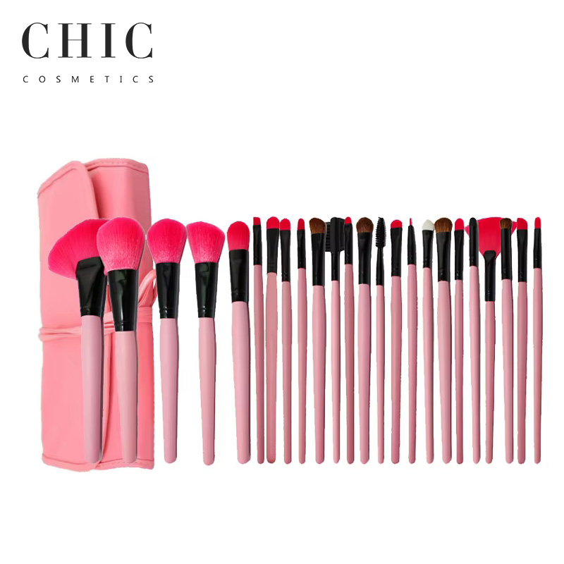 Make up Hot Selling Pink Beauty Brushes Professional 24pcs Makeup Brush Set with Cosmetic Bag Cases