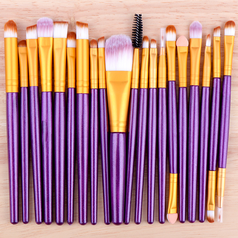 High Quality 20 Pcs Makeup Brush Set Private Label Wholesale Eyeshadow Tool Face Concealer Blush