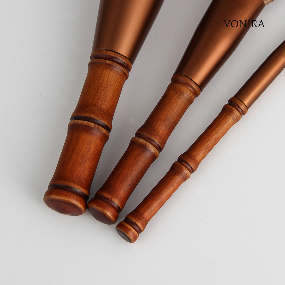 Vonira Beauty Hot Selling 7pcs Makeup Tools Eco Friendly Personalized Custom Private Label Professional Bamboo Makeup Brush Set
