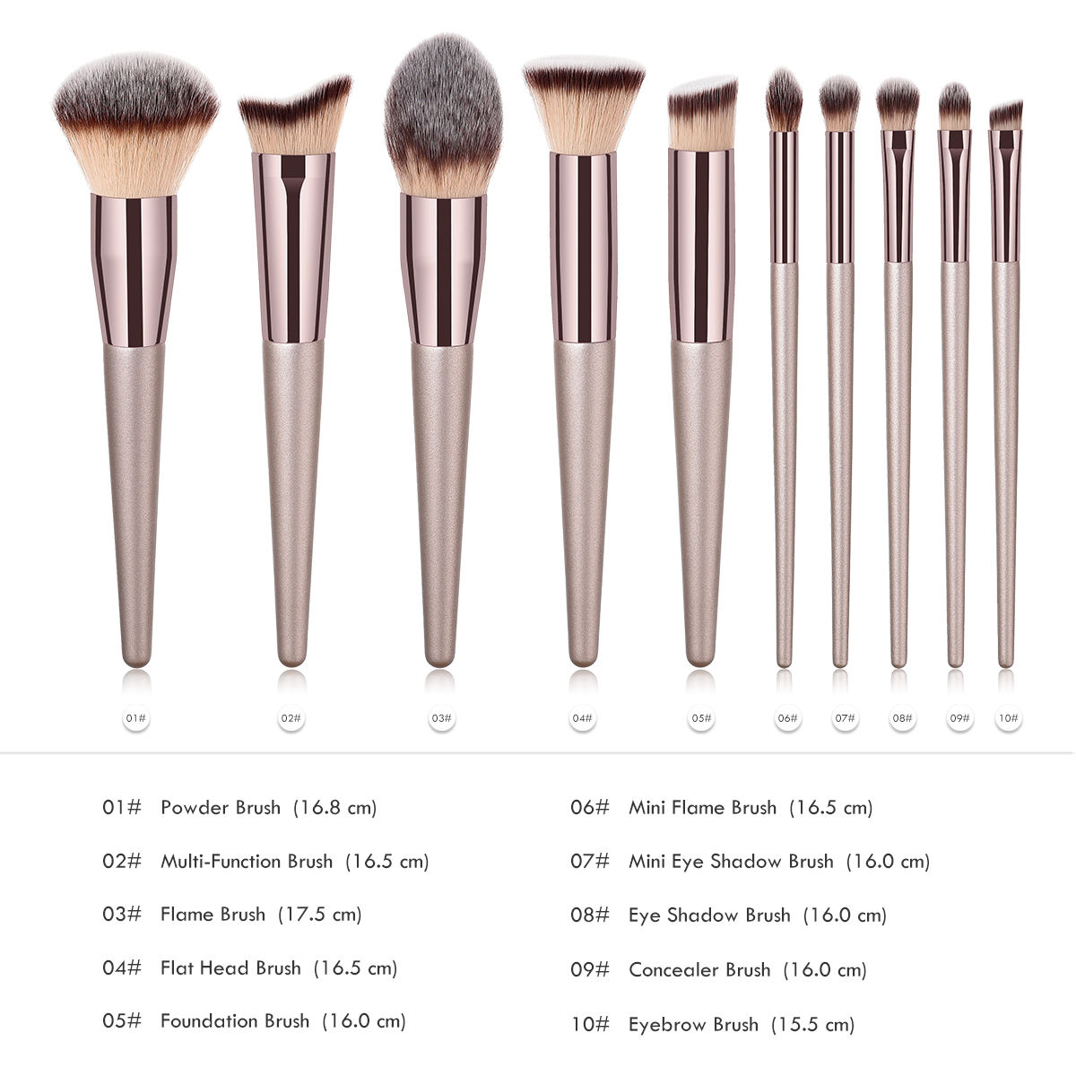 Wholesale Private Label Black High Quality Vegan Eye Shadow Face Makeup Brush Set