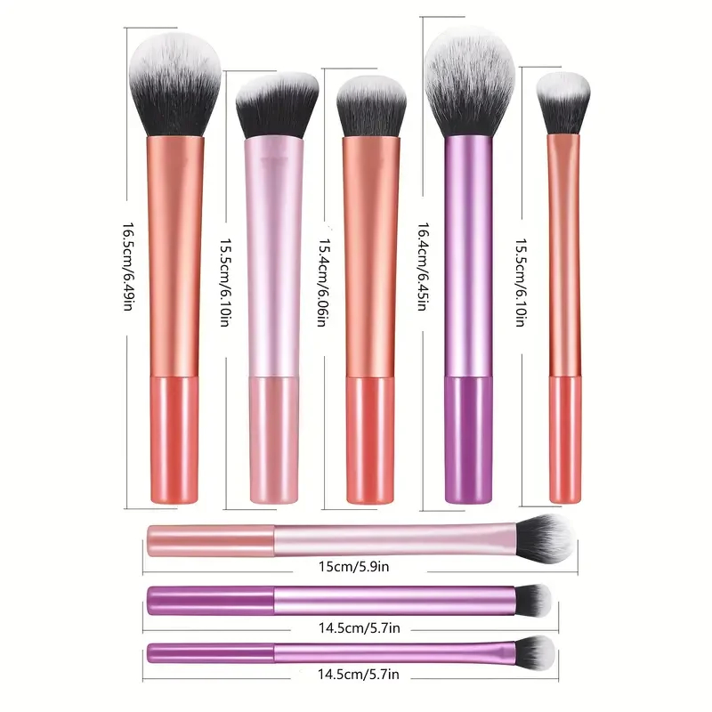 8pcs/set Makeup Brush Kit Soft Synthetic Hair Make up Brushes Foundation Blush Eyeshadow Cosmetic Makeup Tools