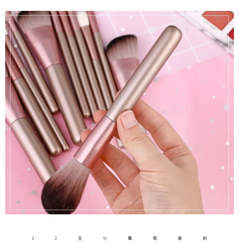 12PCS Facial Wholesale Private Label Make up Brush Set Detail 7