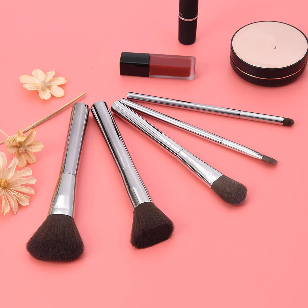 Professional ABS Electroplate Grey Powder Blush Foundation Eyeshadow Makeup Brush Beauty Care Cosmetic