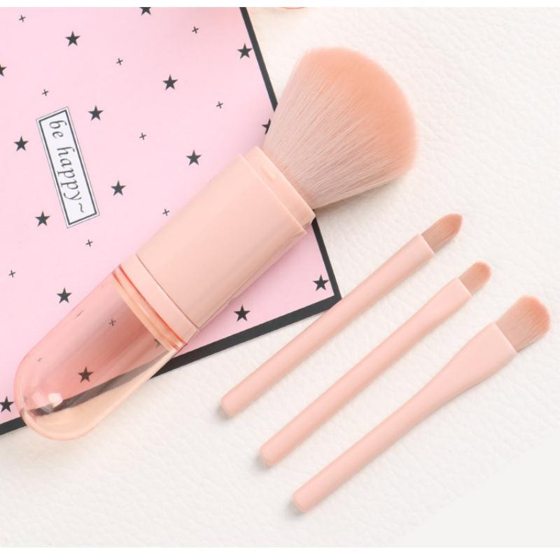 Gmagic Fashion Travel Makeup Brush Set Private Label Custom Logo 4pcs Foundation Mini Makeup Brush Set for Cosmetic
