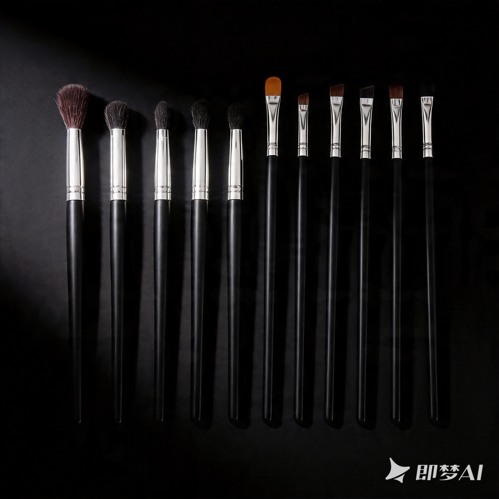 Luxury Shiny Diamond Makeup Brushes Set Flat Foundation Powder Makeup Brush