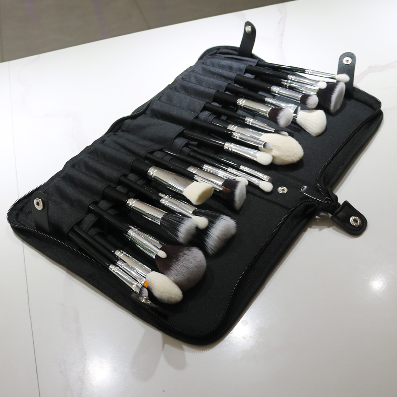 25pcs Brush Make Set up Black Luxury Makeup Brush Set Kit Wholesale Wood Handle Private Label Foundation Cosmetic Brushes