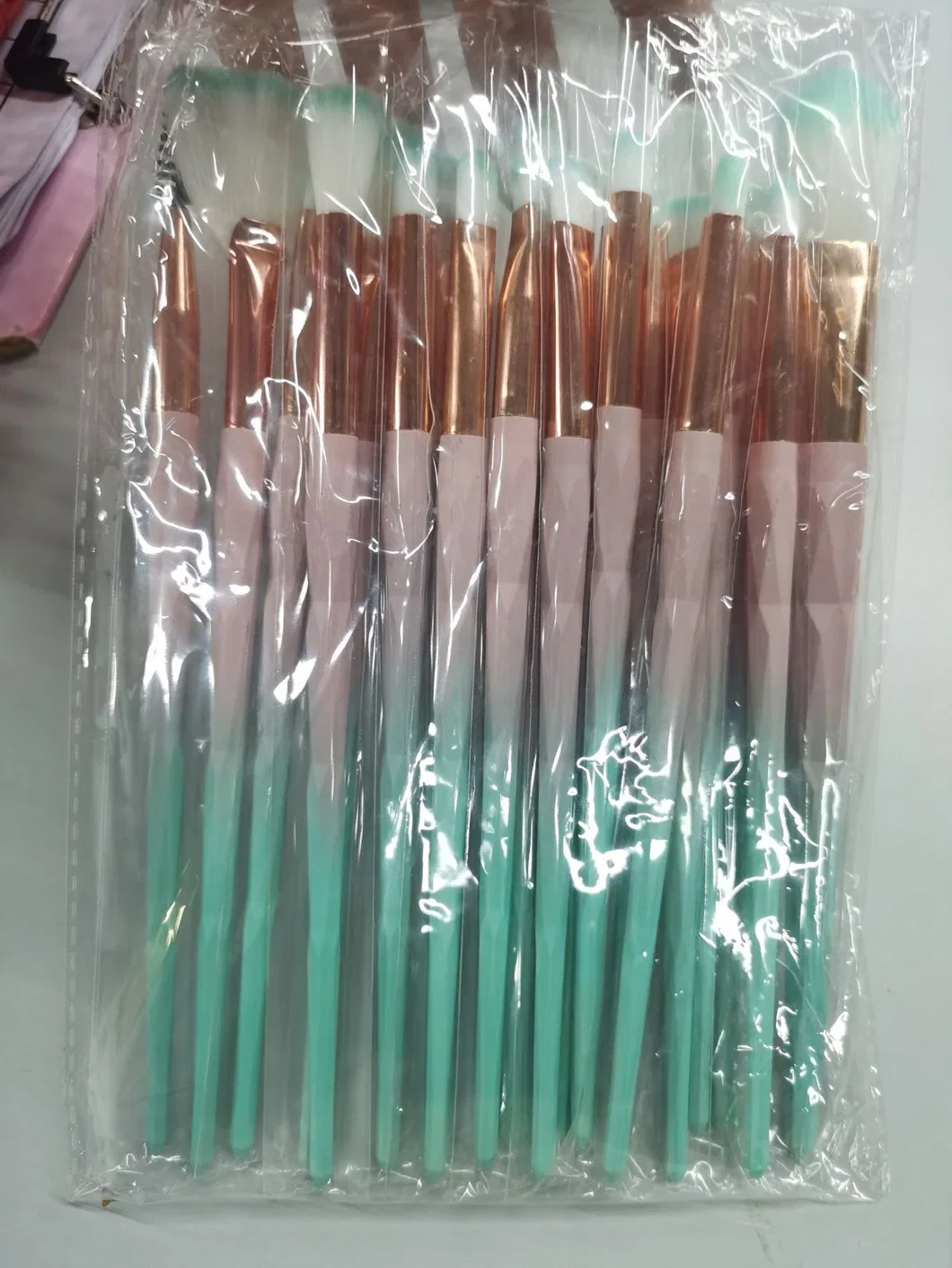 20 PCS Makeup Brush Set Diamond Transparent Handle Eye Shadow Multi-Face Eye Makeup Brush