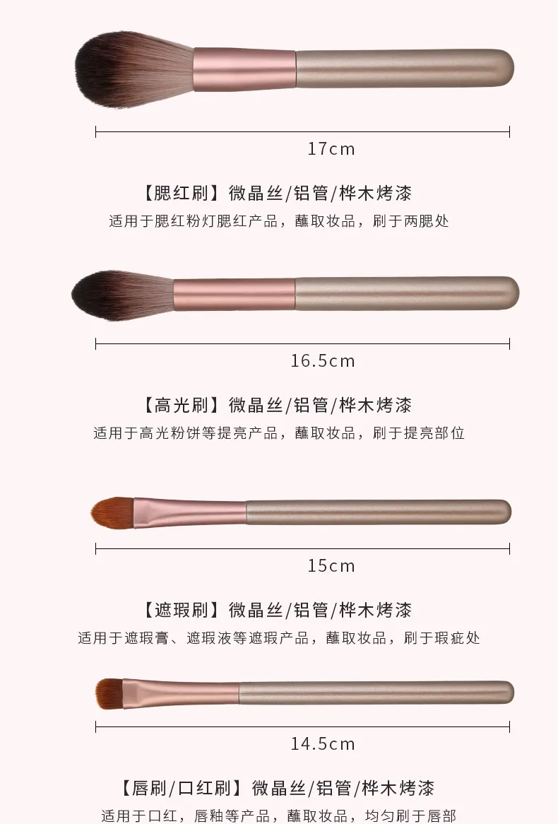 12PCS Facial Wholesale Private Label Make up Brush Set Detail 2